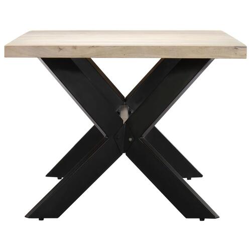 Spisebord 140 x 70 x 75 cm massivt afbleget mangotræ