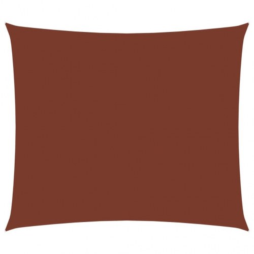 Solsejl 3x4,5 m oxfordstof rektangulært terrakotta