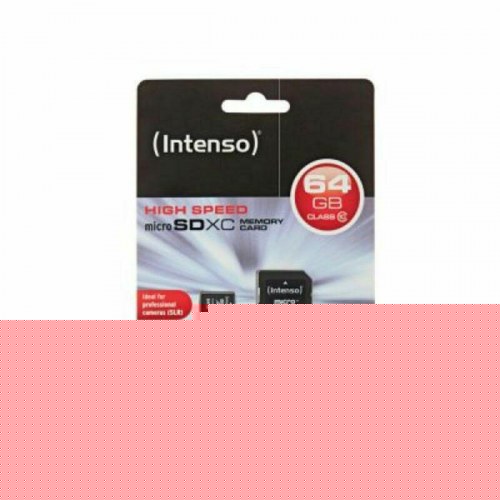 MicroSDXC hukommelseskort 64 GB med SD-adapter - INTENSO