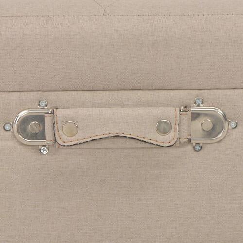 Opbevaringstaburetter 3 stk. stof beige