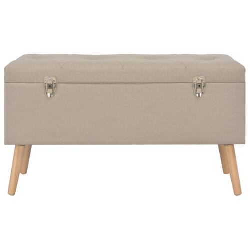 Opbevaringstaburetter 3 stk. stof beige