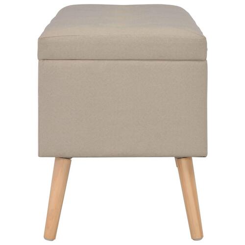 Opbevaringstaburetter 3 stk. stof beige