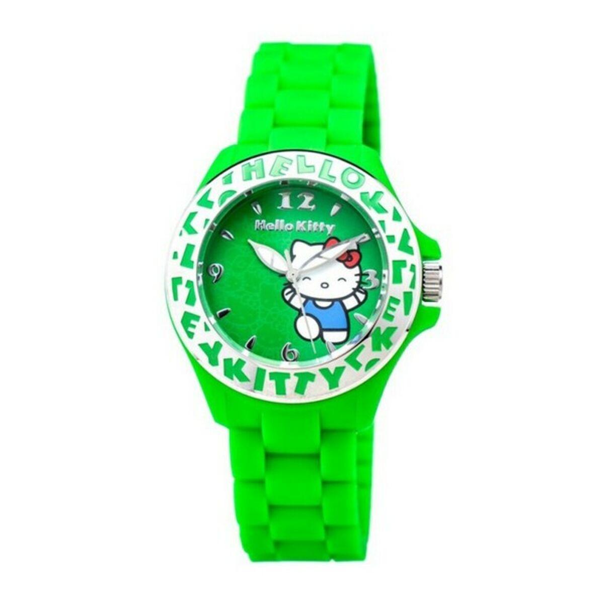 Hello Kitty dameur HK7143L-18 - grøn (Ø 38 mm)