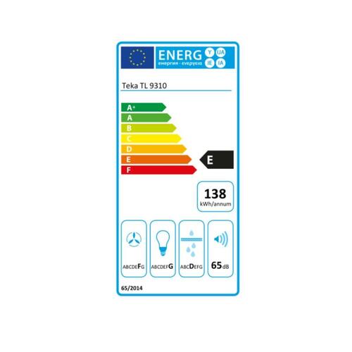 Konventions-emhætte Teka 40474390 90 cm 332 m³/h 175W E Stål
