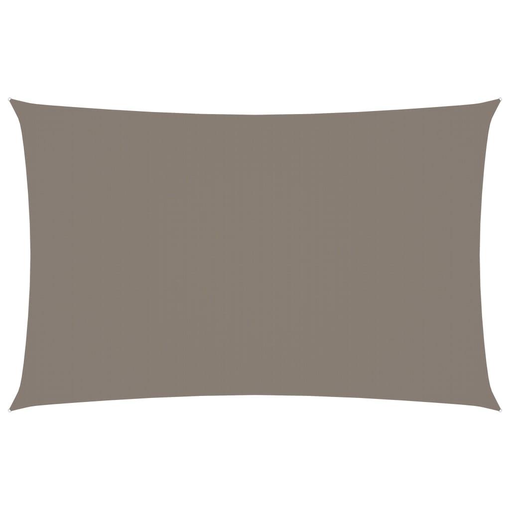 Solsejl 2,5x5 m rektangulær oxfordstof gråbrun billede