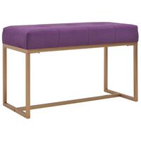 Bænk i fløjl 80 cm lilla