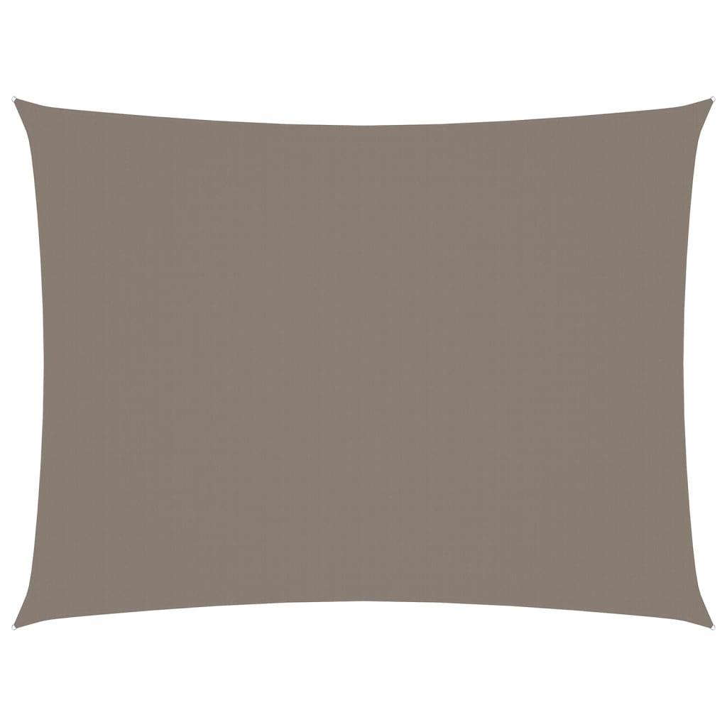 Solsejl Rektangulær 2X2,5 M Oxfordstof Gråbrun - 5 x 6 m