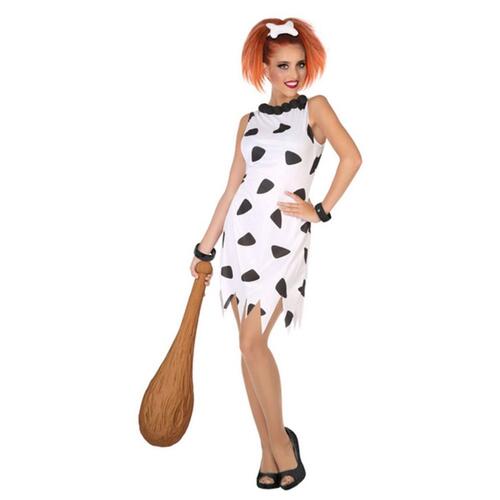 Kostume til voksne Hvid (1 pc) Huleboer kvinde M/L