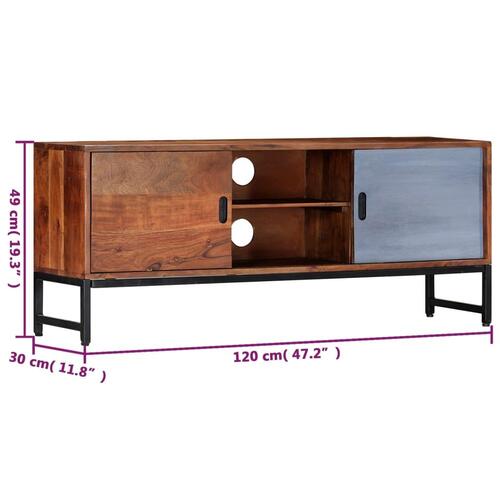 Tv-bord 120x30x49 cm massivt akacietræ