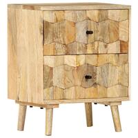 Sengebord 40x30x50 cm massivt mangotræ