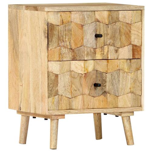 Sengebord 40x30x50 cm massivt mangotræ