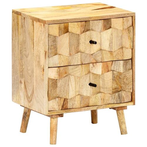 Sengebord 40x30x50 cm massivt mangotræ