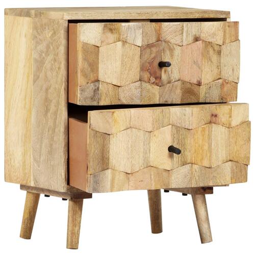 Sengebord 40x30x50 cm massivt mangotræ