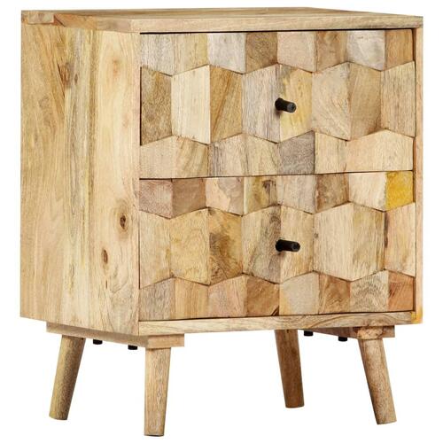 Sengebord 40x30x50 cm massivt mangotræ