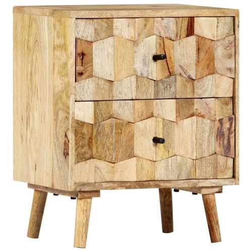 Sengebord 40x30x50 cm massivt mangotræ