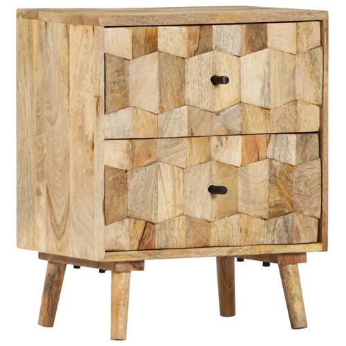 Sengebord 40x30x50 cm massivt mangotræ