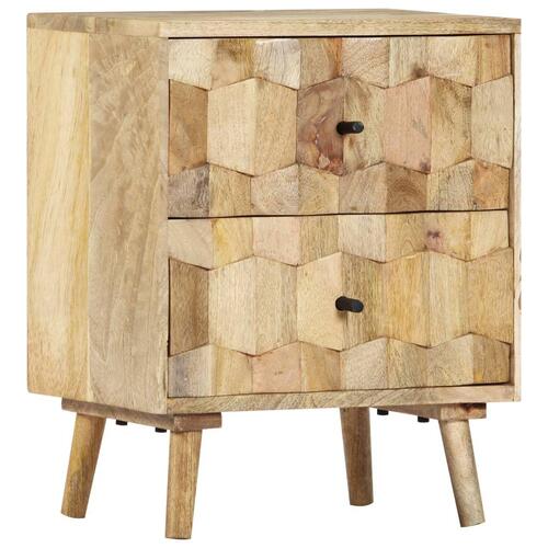 Sengebord 40x30x50 cm massivt mangotræ