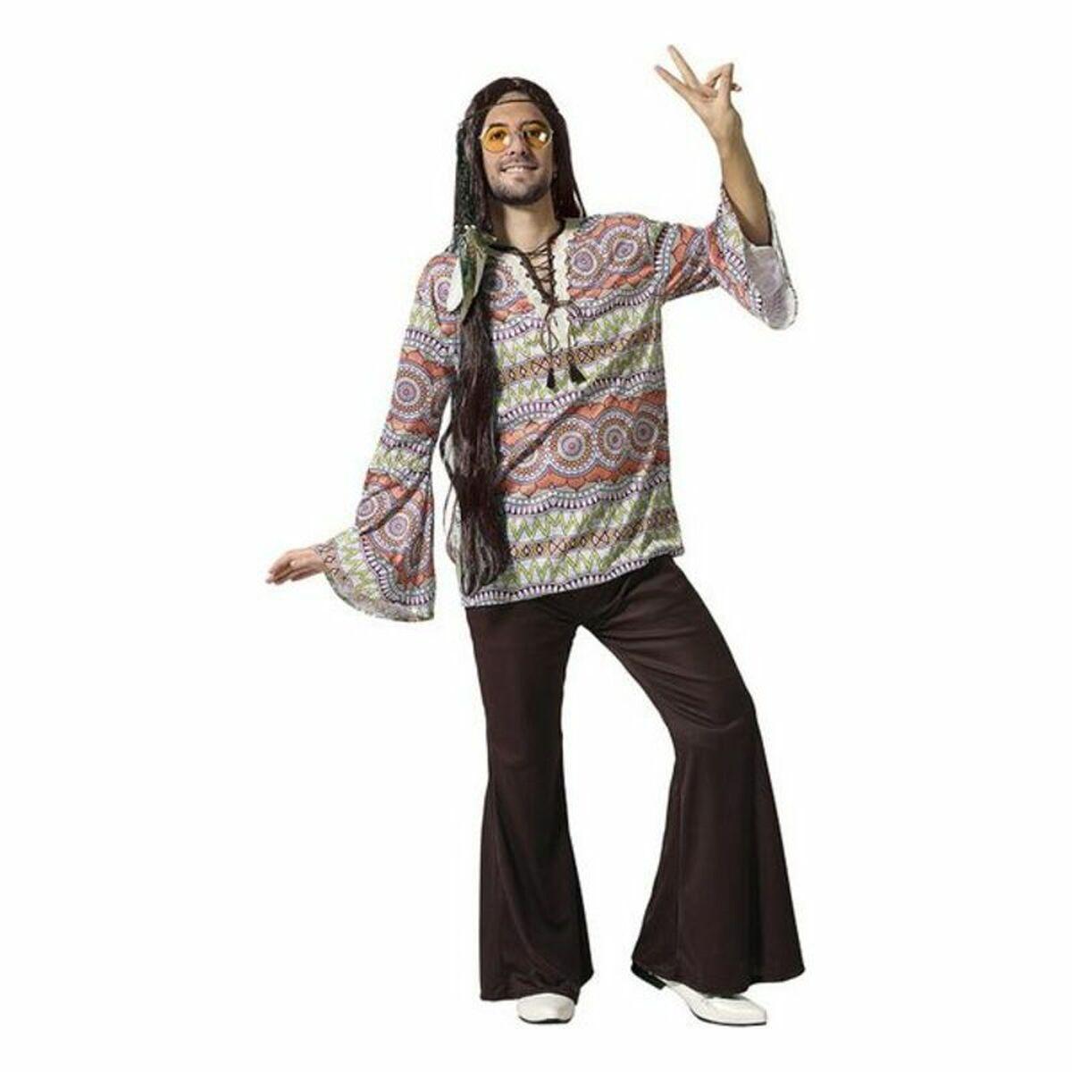 Hippie kostume til voksne mænd - XS/S, multifarvet