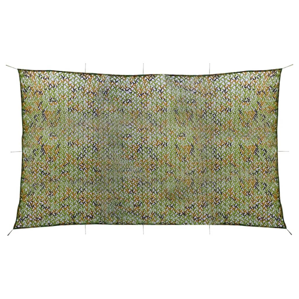 Camouflagenet med opbevaringstaske 3x6 m grøn