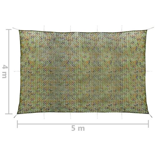 Camouflagenet med opbevaringstaske 4x5 m grøn