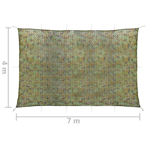 Camouflagenet med opbevaringstaske 4x7 m grøn