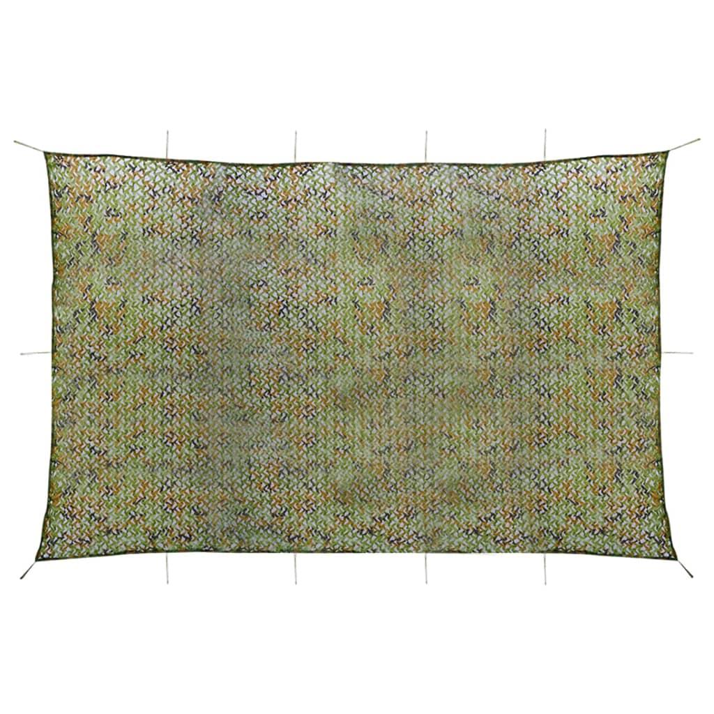 Camouflagenet med opbevaringstaske 5x6 m grøn