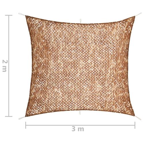 Camouflagenet med opbevaringstaske 2x3 m beige