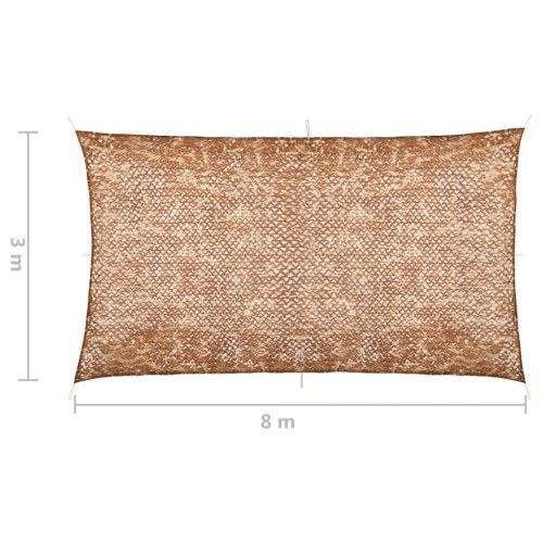 Camouflagenet med opbevaringstaske 3x8 m beige