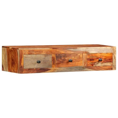 Væghængt konsolbord 100x25x20 cm massivt sheeshamtræ