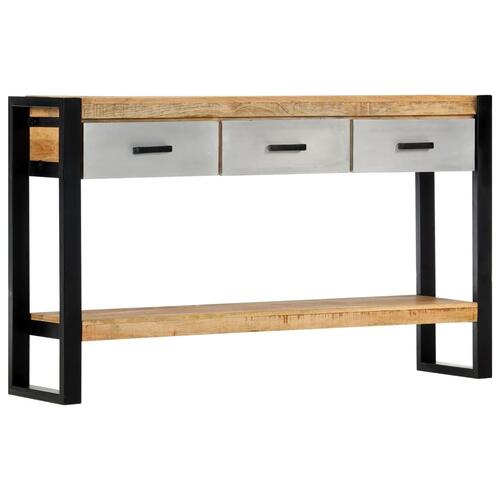 Konsolbord 130x30x76 cm massivt mangotræ