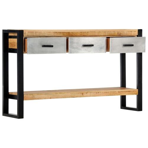 Konsolbord 130x30x76 cm massivt mangotræ