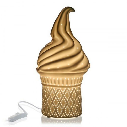 Versa bordlampe Ice Cream - porcelæn, 25 W (13,7 × 27 × 13,7 cm)