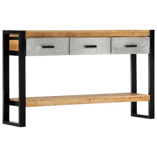 Konsolbord 130x30x76 cm massivt mangotræ