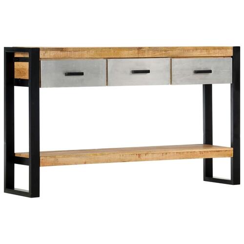 Konsolbord 130x30x76 cm massivt mangotræ