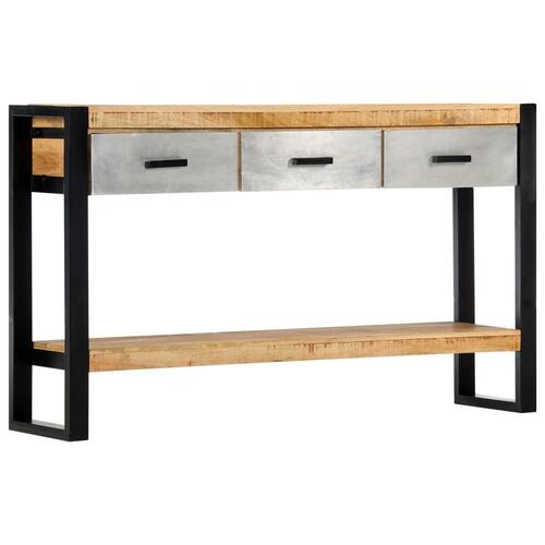 Konsolbord 130x30x76 cm massivt mangotræ
