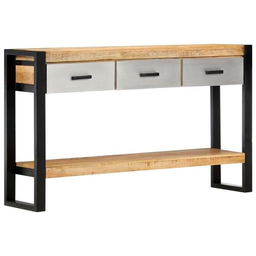 Konsolbord 130x30x76 cm massivt mangotræ
