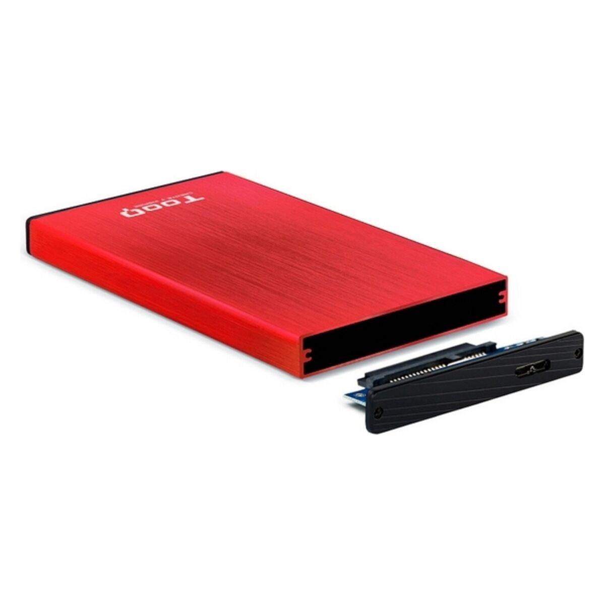 TooQ TQE-2527 2,5" harddisk-lomme USB 3.0 - Rød