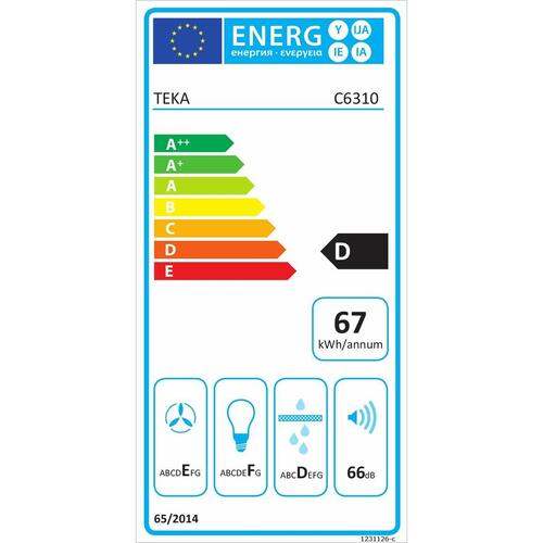 Konventions-emhætte Teka C6310BK 60 cm 235 m³/h 130W E Sort