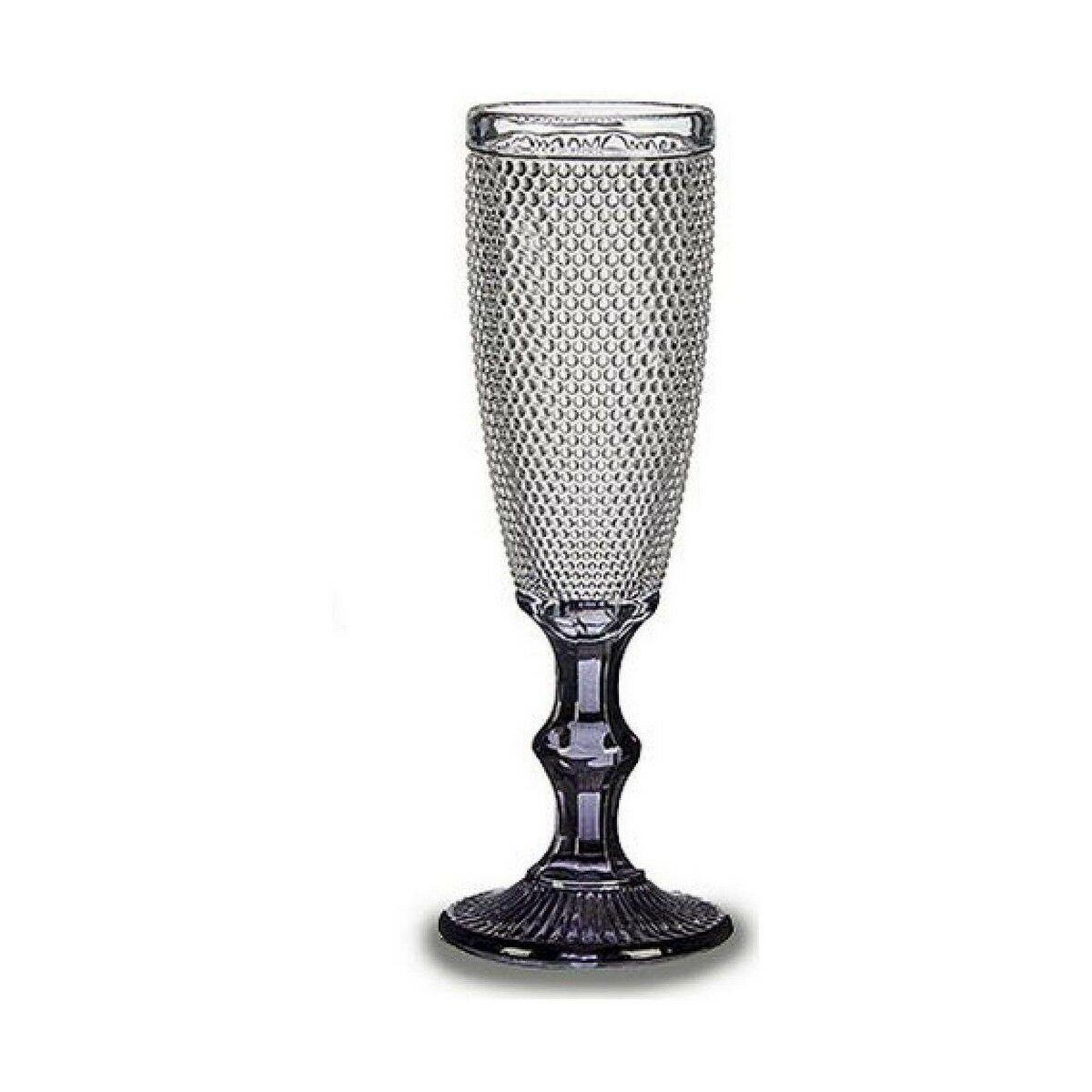 Vivalto champagneglas - gennemsigtig/antracit, 185 ml