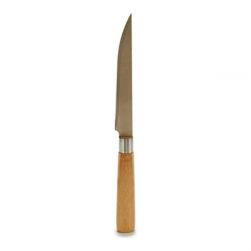 Kokkekniv Kinvara - brun/sølv, bambus & rustfrit stål, 24 cm