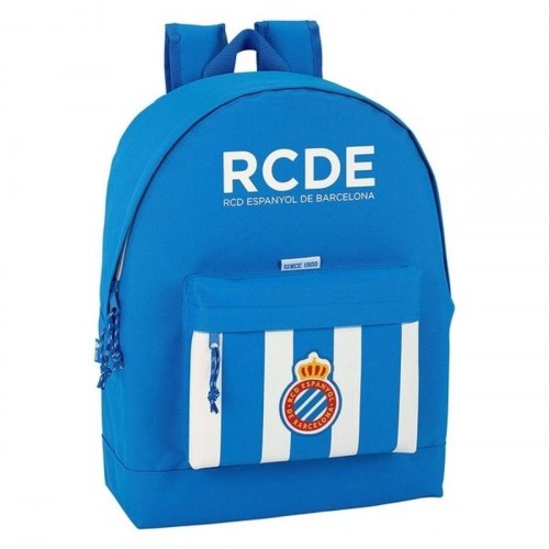 RCD Espanyol skoletaske - blå/hvid børnerygsæk 32,5 × 43 × 15 cm