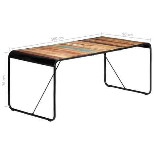 Spisebord 180x90x76 cm massivt genbrugstræ