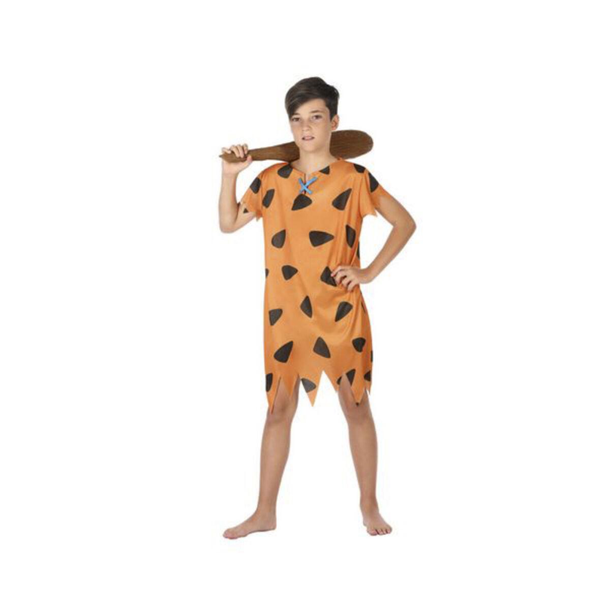 Kostume til børn Huleboer kvinde Orange (1 Pc) 3-4 år