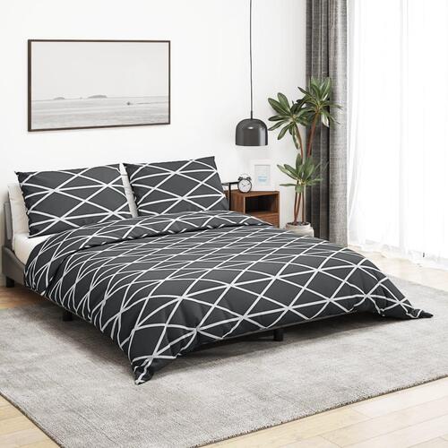 Sengetøj 260x240 cm bomuld grå