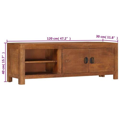Tv-skab 120x30x40 cm massivt mangotræ