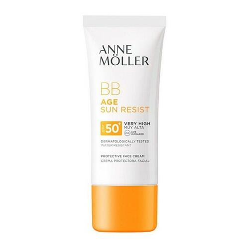Fugtighedscreme med Farve Âge Sun Rerist BB Cream Anne Möller 90008C (50 ml) SPF 50+ Spf 50 50 ml