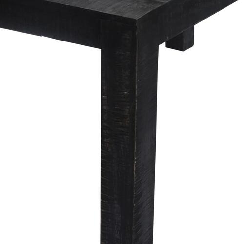 Spisebord 140 x 80 x 76 cm massivt mangotræ sort