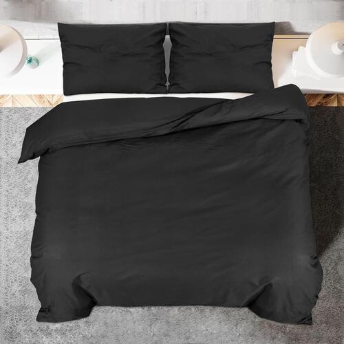 Sengetøj 155x220 cm bomuld sort