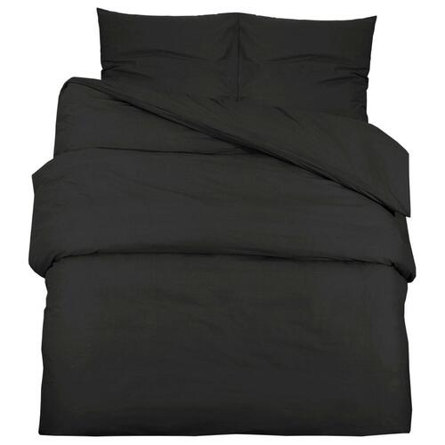 Sengetøj 200x220 cm bomuld sort