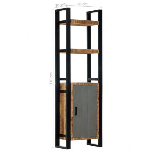 Bogreol 50 x 30 x 170 cm massivt mangotræ